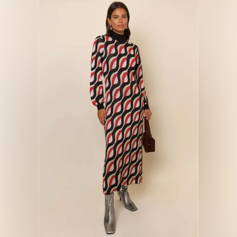 Vintage Wave Jacquard Teresa Dress sold at Tuckernuck size Small Luxury